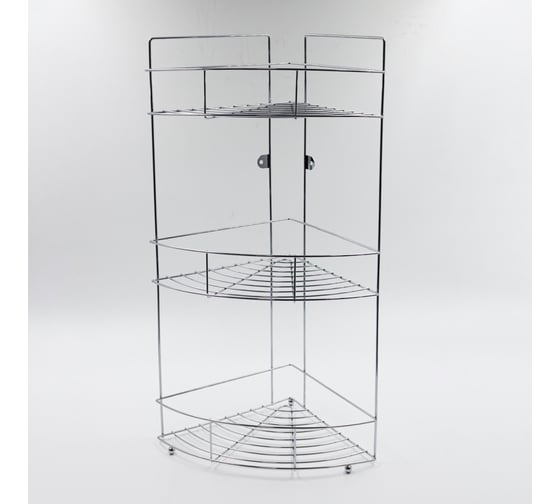 Изображение товара 3-ярусная угловая полка Joy Home хром 13065