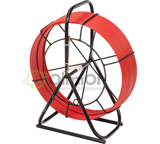 Изображение товара Протяжка для кабеля УЗК OlmiOn, стальной пруток d=6 мм L=20 м в напольной кассете №3, красный СТ-К5-6/20