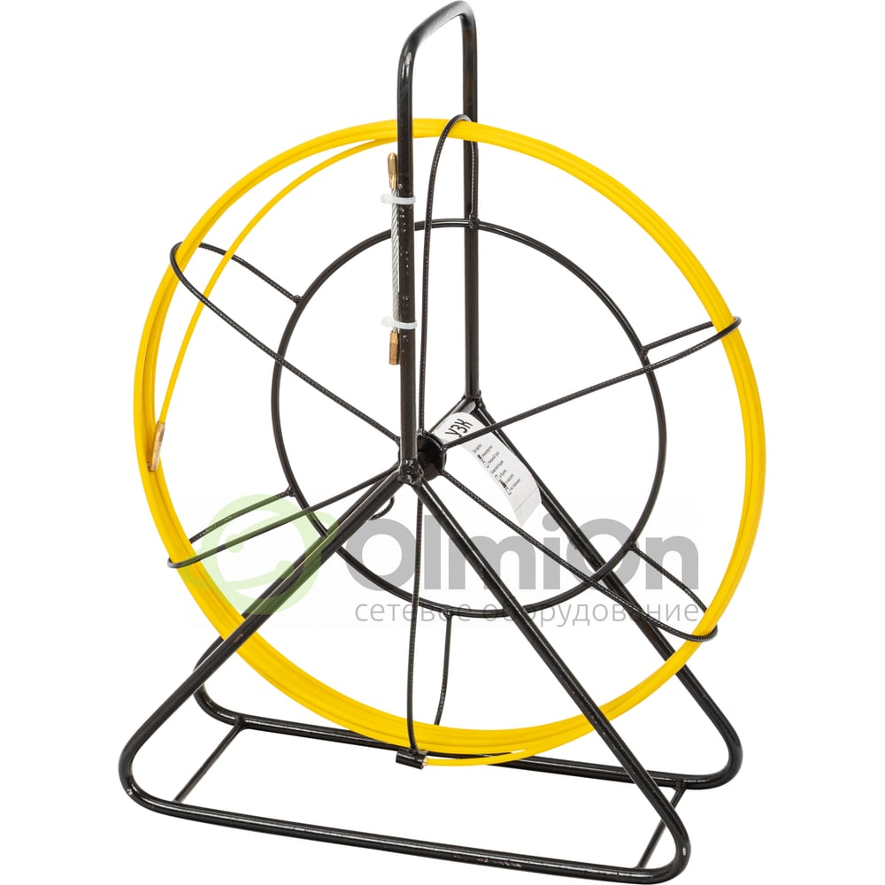 Изображение товара Протяжка стальная OlmiOn 150 м нейлоновое покрытие жёлтая кассета