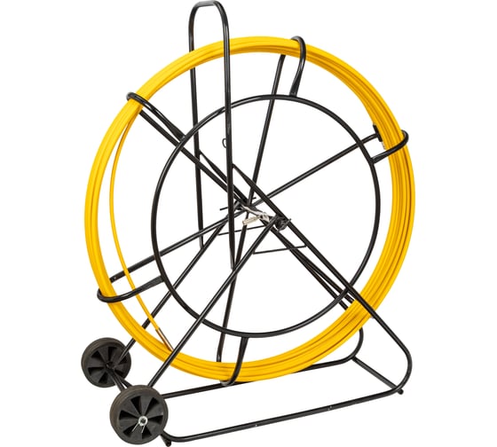 Изображение товара Протяжка для кабеля мини OlmiOn УЗК d=11 мм L=50 м на тележке №5, желтый СП-Т-11/50