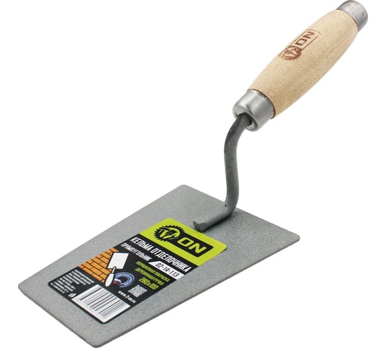 Изображение товара Кельма отделочника ON прямоугольник, порошковая покраска, деревянная ручка, 280х100 мм 02-14-113