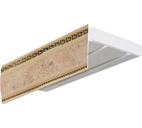 Изображение товара Двухрядный карниз Эскар ЭКОНОМ+ Антик в сборе мокко 1.8 м 529430180