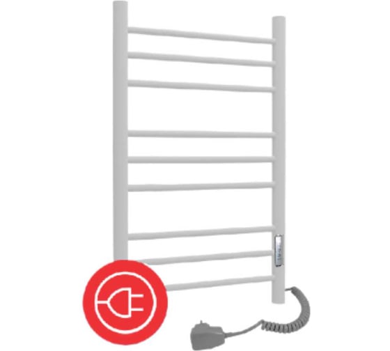 Изображение товара Электрический полотенцесушитель ТЕРМОДИЗАЙН стальн. V Steel (лесенка) W=500, H=1000 (15 перекладин) бел.бархат TDVSt004EWV