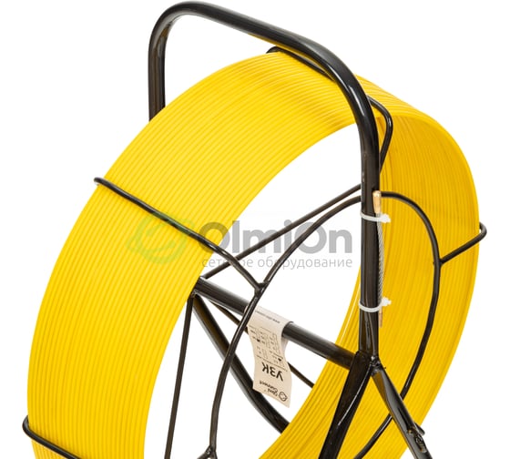 Изображение товара Протяжка для кабеля OlmiOn мини, УЗК, d=4.5 мм, L=100 м, в кассете №5, желтый СП-К5-4,5/100