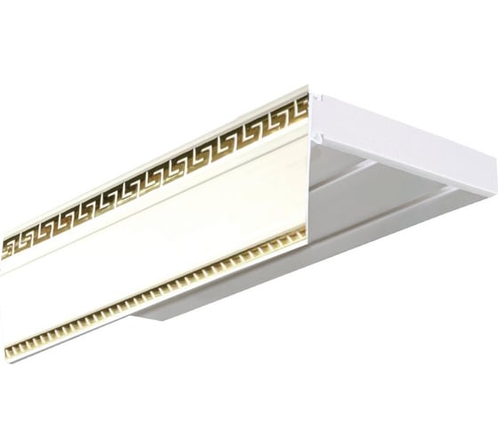 Изображение товара Двухрядный карниз Эскар ЭКОНОМ+ Антик в сборе золото 2.4 м 526430240