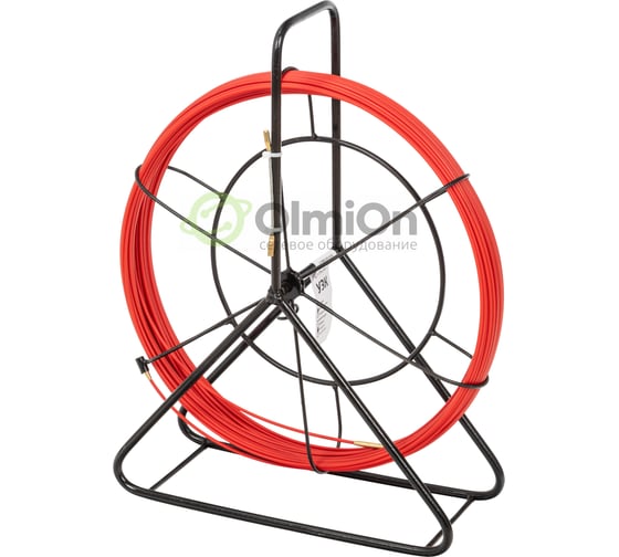 Изображение товара Протяжка для кабеля мини OlmiOn УЗК d=3,5 мм L=60 м в кассете №4, красный СП-К4-3,5/60