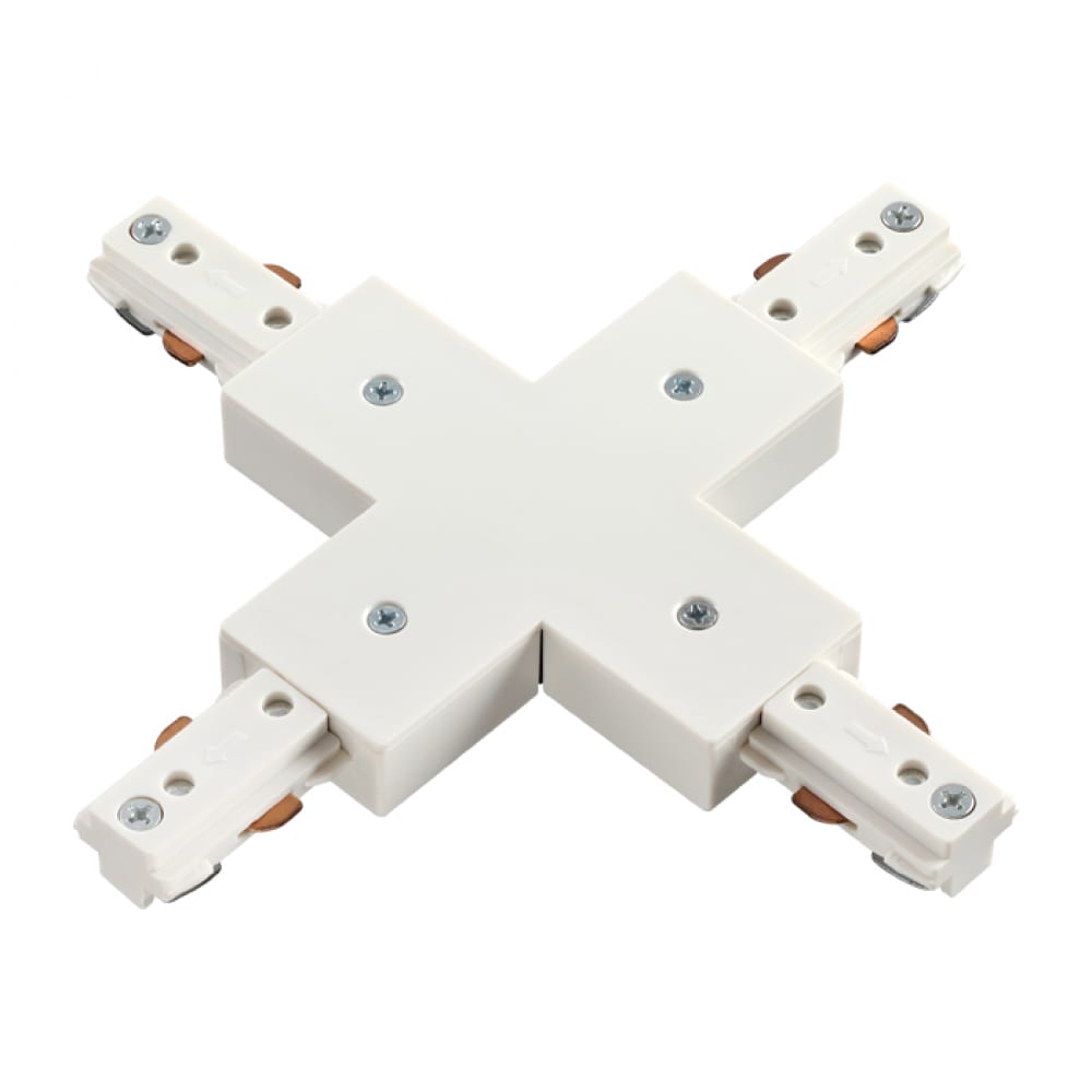 Х-образный соединитель для однофазного шинопровода Novotech г образный соединитель для шинопровода novotech kit 135029