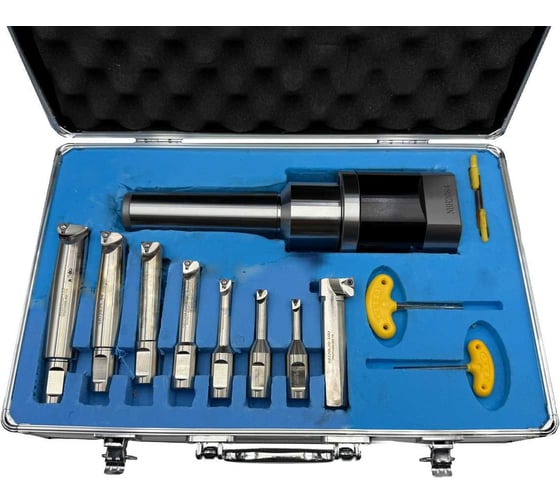 Изображение товара Головка расточная микрометрическая TORNERI NBH2084, D расточки 8-280 мм, с хвостовиком NT50, с комплектом резцов из 8-ми шт Т024150