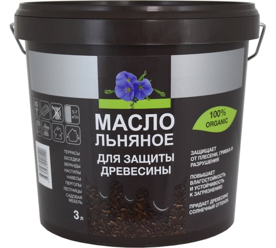 Изображение товара Льняное масло для защиты древесины Forwood 3 л 145380