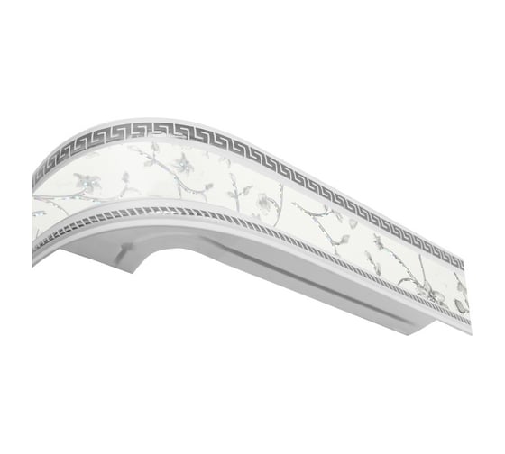 Изображение товара Двухрядный карниз Эскар Классика Антик в сборе инкрустация белая 1.8 м 525431180