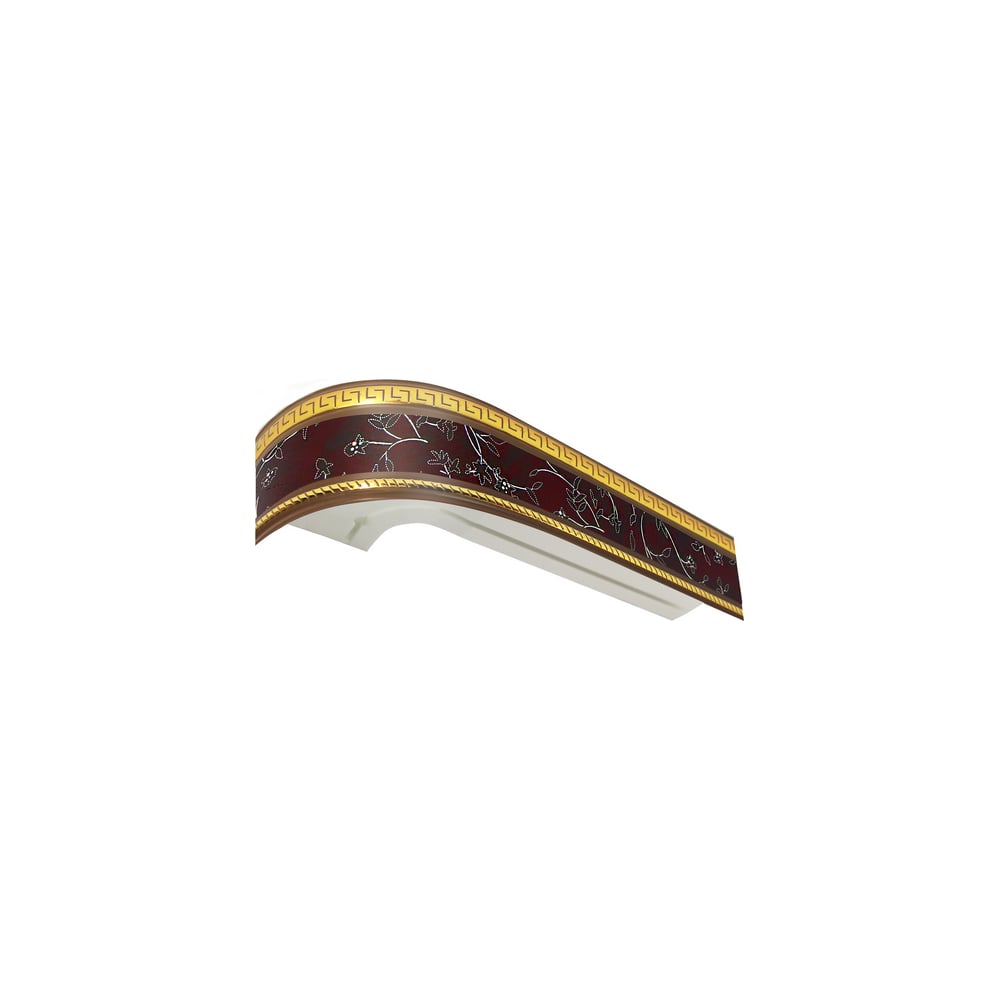 Двухрядный карниз Эскар канат бархатный оградительный cребр наконечник 1 4м бордовый