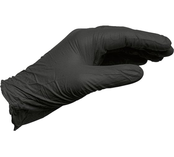 Изображение товара Перчатки одноразовые нитриловые усиленные неопудренные MTE черные, р. L 2899470399