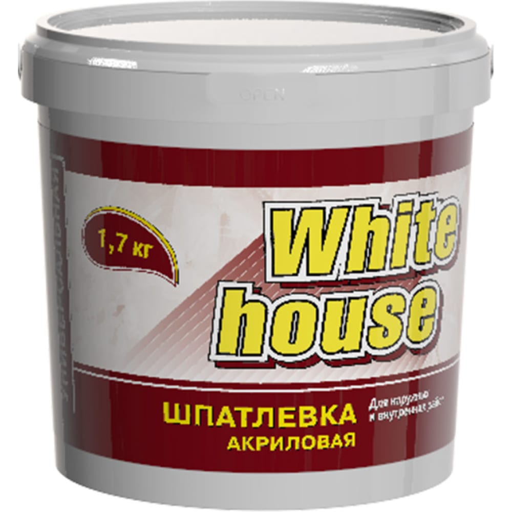 Универсальная шпатлевка для наружных и внутренних работ White House шпатлевка старатели суперфинишная готовая для внутренних работ 7 кг