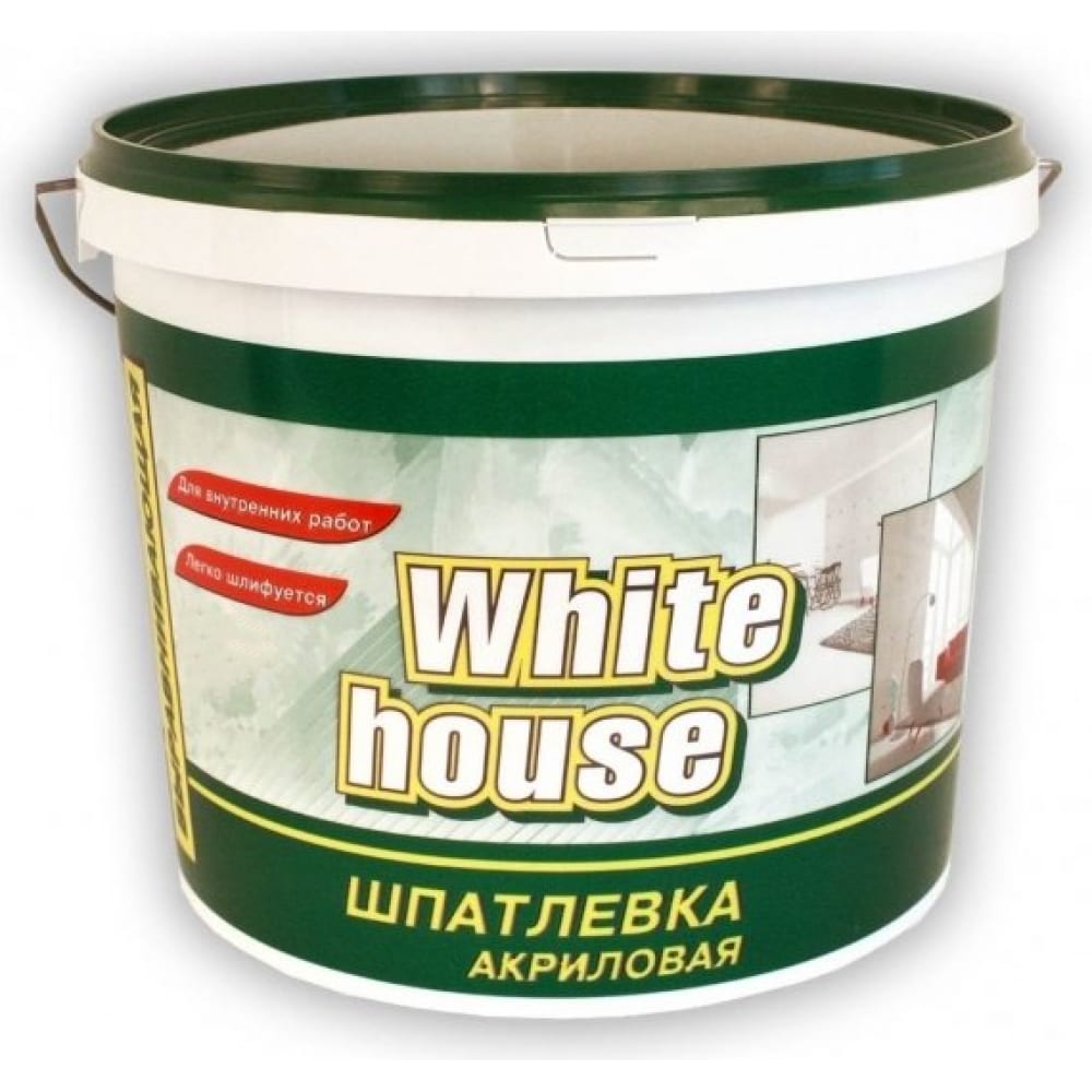 фото Финишная выравнивающая акриловая шпатлевка white house
