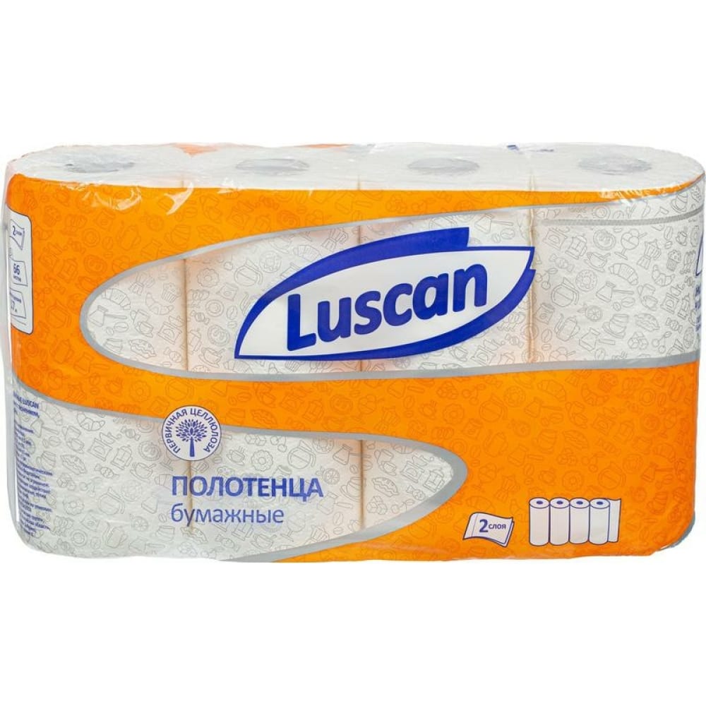 Двухслойные бумажные полотенца Luscan бумажные полотенца мягкий знак mr big 2 слоя 165 листов 1 рулон