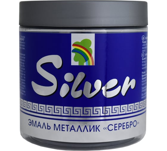 Изображение товара Эмаль Радуга Р-117 металлик SILVER 0,45 л 141725