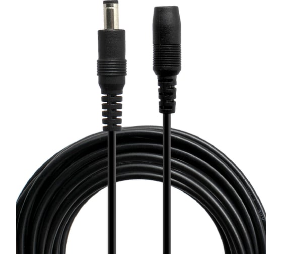 Изображение товара Удлинитель питания OXION 2,1x5,5x10мм, 30 м, медь, черный, OX-PEC2.1X5.5X10MM30M-BK