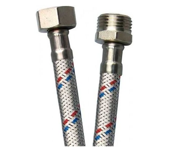 Изображение товара Подводка для воды ООО ПКФ Сварком 0,6м 1/2 гш нерж, оплетка полимер СанТех s048764