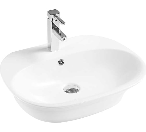 Изображение товара Раковина накладная HOLLER K-6338, 600х465х150мм, белая 328815