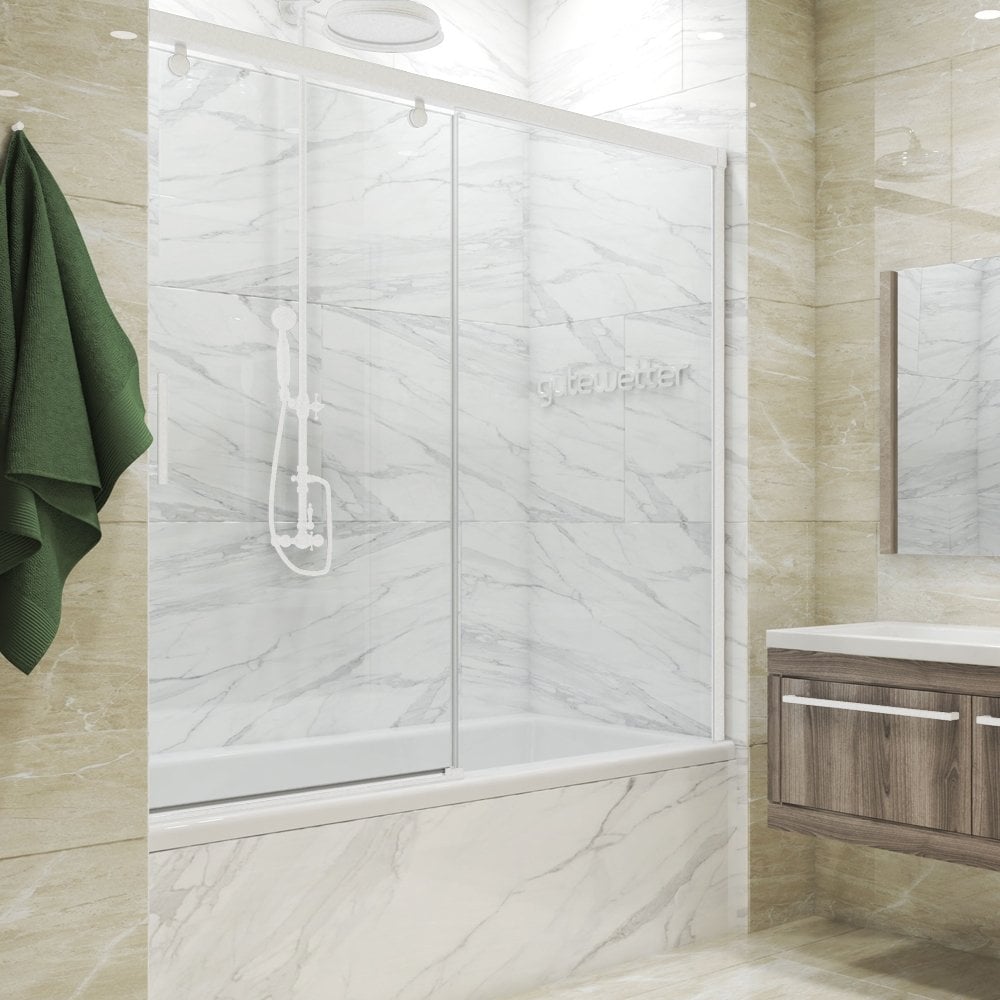 Изображение товара Шторка на ванну GuteWetter GWMPSLPR862 140x160 см белый матовый