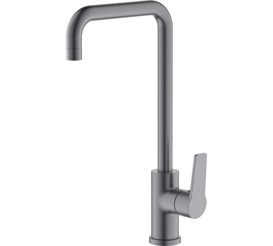 Изображение товара Смеситель для кухни (квадратный излив) Aquatek AQ1781BGM ЛУГАНО оружейная сталь (шлиф. черный хром) 00000141963