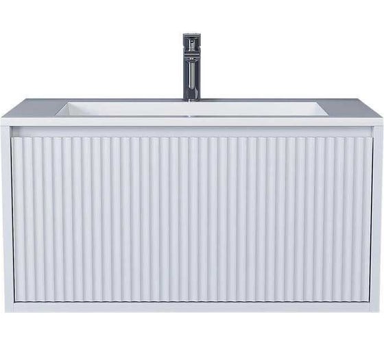 Изображение товара Тумба подвесная под раковину для ванной uperwood Next, 100 см, белая, 1 ящик 3930205160