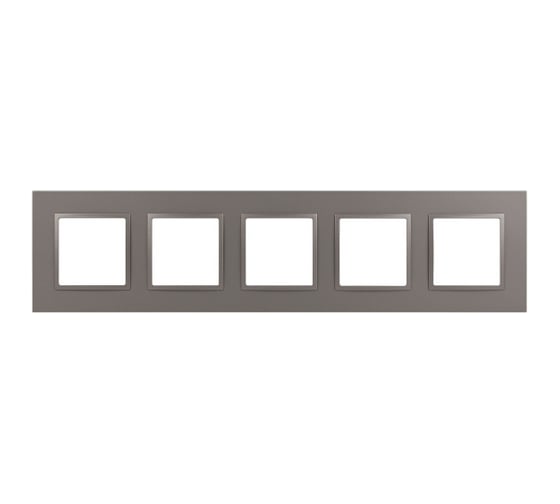 Изображение товара Рамка для розеток и выключателей ЭРА Elegance 14501516 на 5 постов, Classic, титан Б0065831