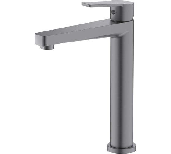 Изображение товара Смеситель для раковины Aquatek AQ1704BGM ЛУГАНО  высокий 217, без донного клапана, оружейная сталь (шлиф. черный хром) 00000141949