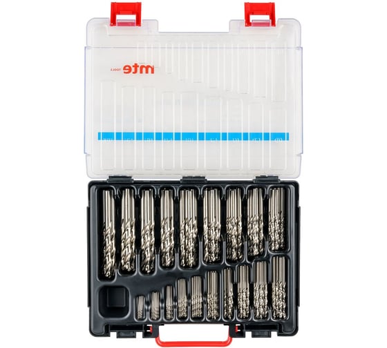 Изображение товара Набор сверл спиральных по металлу MTE HSS-G RL DIN 338 1-10 мм, шаг 0.5 мм, 170 шт 2617200009