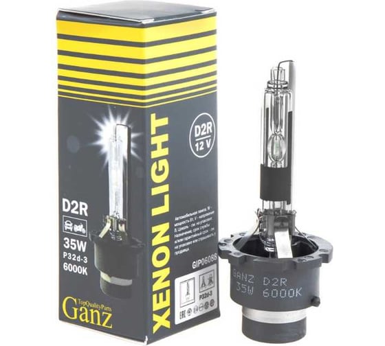 Изображение товара Лампа ксеноновая Ganz D2R 12V 35W P32d-3 6000K GIP06088