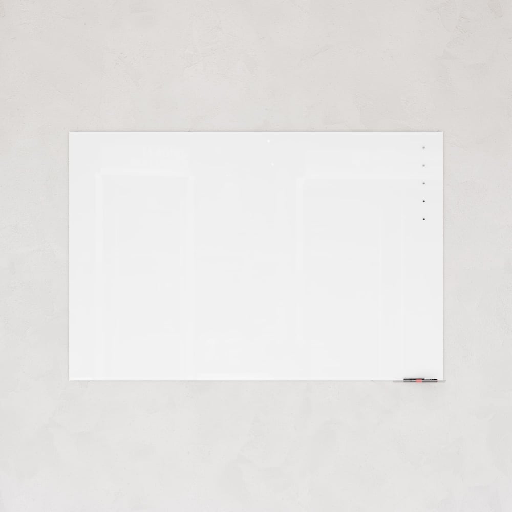 Изображение товара Стеклянная магнитно-маркерная доска GENGLASS BASE 100x150 см белая для офиса и обучение