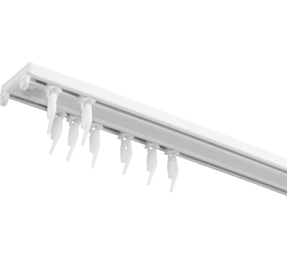 Изображение товара Алюминиевый двухполосный карниз Эскар Katal 7 в сборе, 2.0 м 242470200