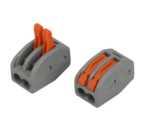 Изображение товара Клемма ЭРА NO-225345 универсальная 222412 с рычагами 2проводная 0.08-2.5/4 мм2 (упаковка 100 шт.) Б0067937