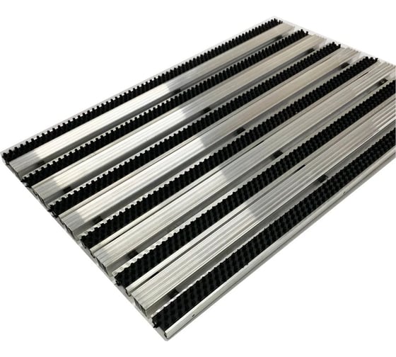 Изображение товара Грязезащитная придверная решетка ООО ПК ЦентрВход Эксперт щетка-широкий скребок, черный, 1200x600 мм 731EX029