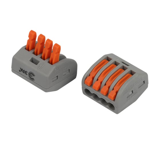 Изображение товара Клемма ЭРА NO225347 универсальная 222414 с рычагами 4проводная 0.082.5/4 мм2 (упаковка 50 шт.) Б0067930