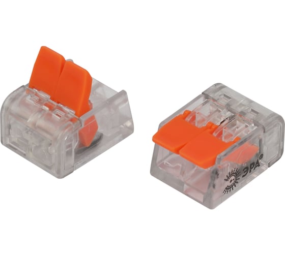 Изображение товара Клемма ЭРА NO-225349 универсальная 221412 компактная с рычагами 2проводная 0.2-4 мм2 (упаковка 50 шт.) Б0067896