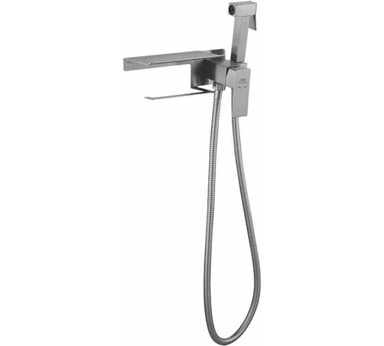 Изображение товара Смеситель встраиваемый FASHUN A57704 с полочкой, гигиенической лейкой и держателем туалетной бумаги, сатин SUS304, картридж D=25 УТ-00003135