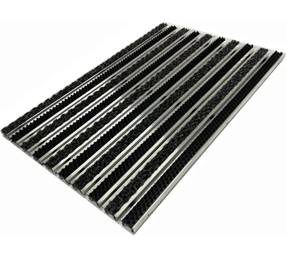 Изображение товара Грязезащитная придверная решетка ООО ПК ЦентрВход Эксперт ворс-щетка, черный, 900x600 мм 731EX016