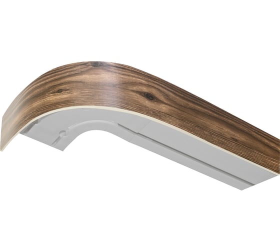 Изображение товара Двухрядный карниз Эскар Классика в сборе ясень шимо темный 7 см, 3.0 м  751430300
