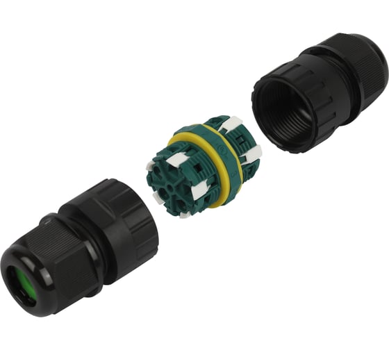 Изображение товара Коннектор ЭРА NO-224674 кабельный прямой 5Pin 0.5-2.5 мм2 безвинтовой IP68 Б0068026