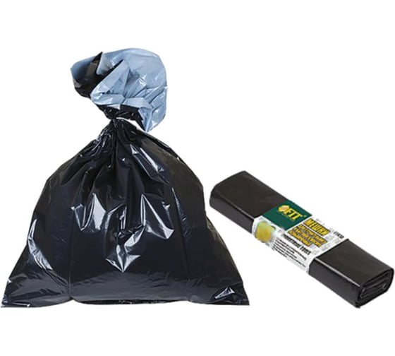 Изображение товара Мешки для строительного мусора особопрочные (5 шт; 1050х1600 мм; 60 мкм; 360 л; ПВД) FIT 11947