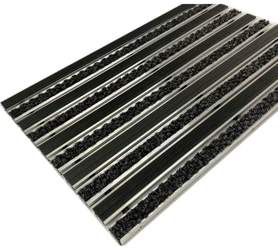 Изображение товара Грязезащитная придверная решетка ООО ПК ЦентрВход Эксперт резина-ворс, черный, 1200x600 мм 731EX024