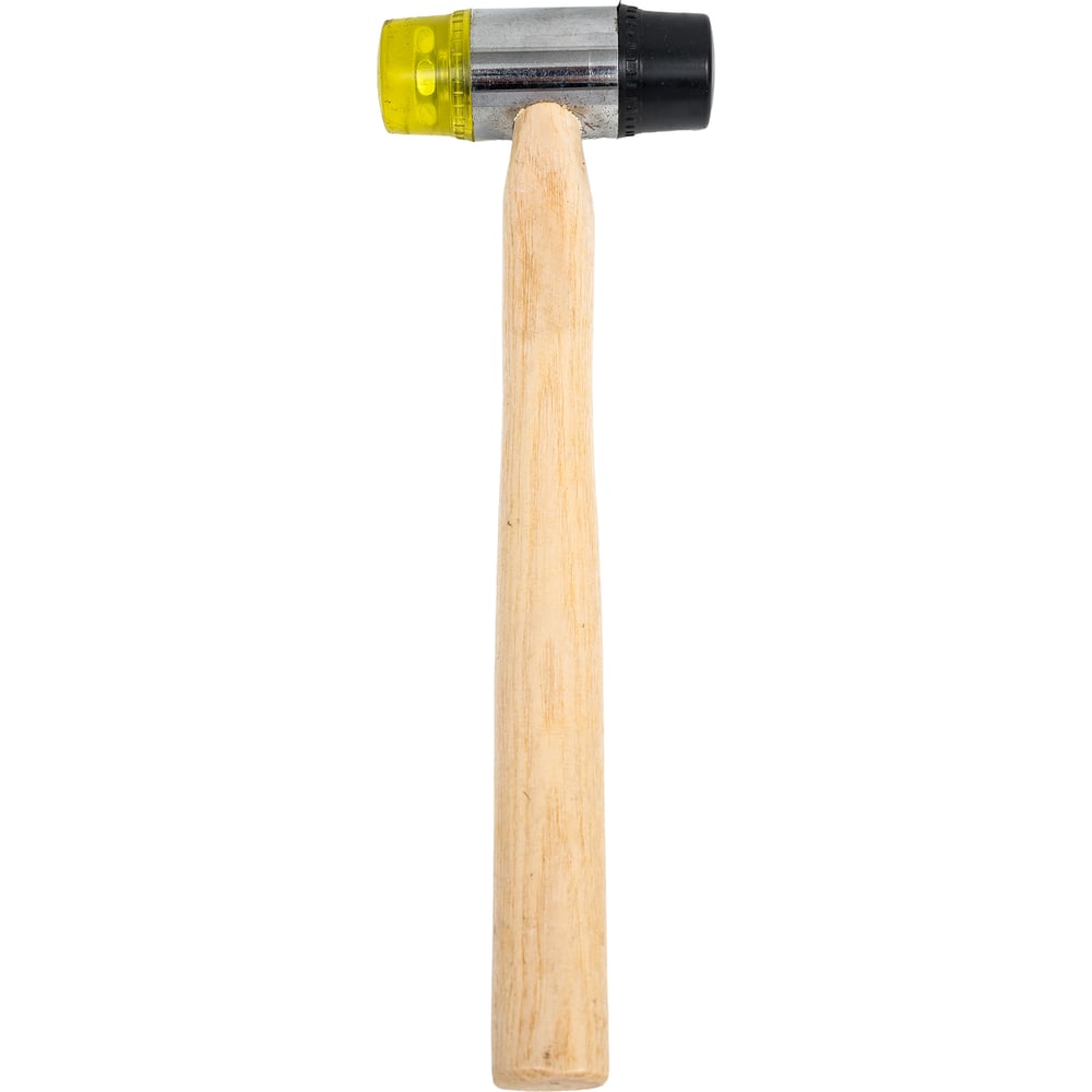 Изображение товара Молоток-киянка Политех рихтовочный, пластиковый, бойки, деревянная рукоять, 35мм Полит 2542035