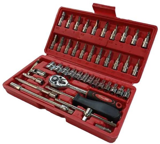 Изображение товара Набор инструментов Политех 1/4", 46 предметов, Quality 2809606