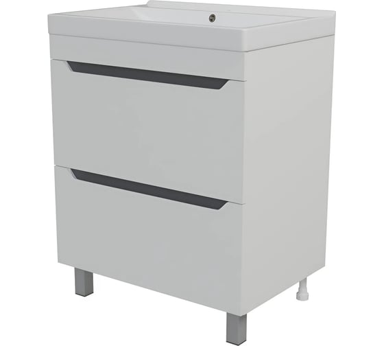 Изображение товара Тумба для ванной MIXLINE Лайн-60 2 ящика под раковину Fest-60 Sanita Lux ПВХ 555470