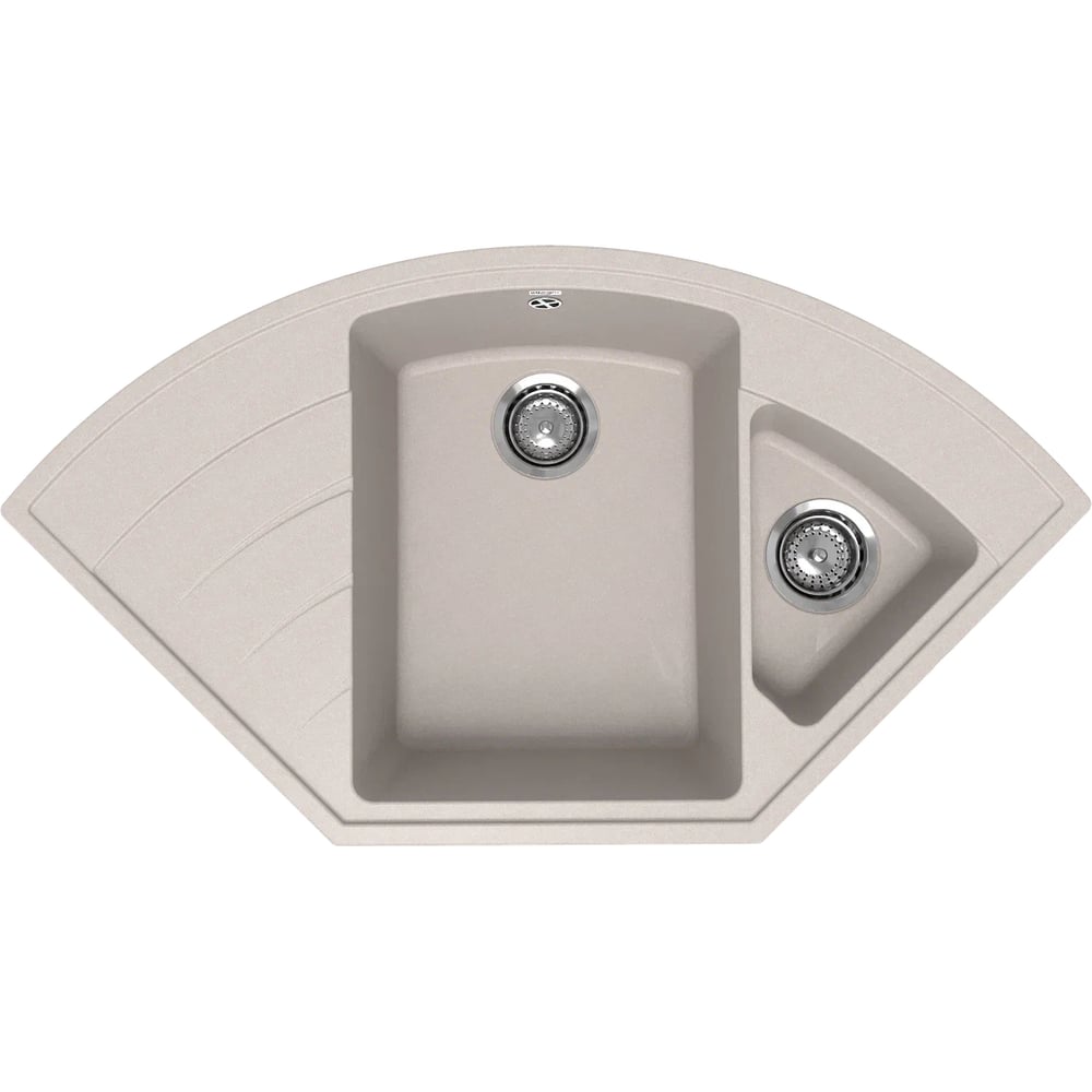 Изображение товара Мойка кухонная угловая ULGRAN Quartz песок Marta 1000-10 с двумя чашами и сифоном