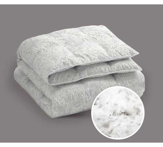 Изображение товара Одеяло Guten Morgen Fluffy Relax silver пухо-перовой, тик, (200x220 см) ОФРс-200-220