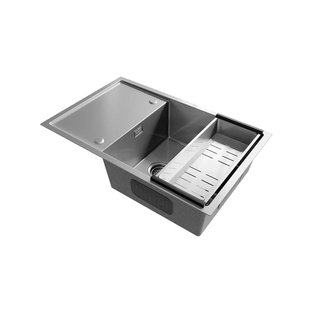 Изображение товара Кухонная мойка ULGRAN STEEL 780x500 из нержавеющей стали с брашированной поверхностью