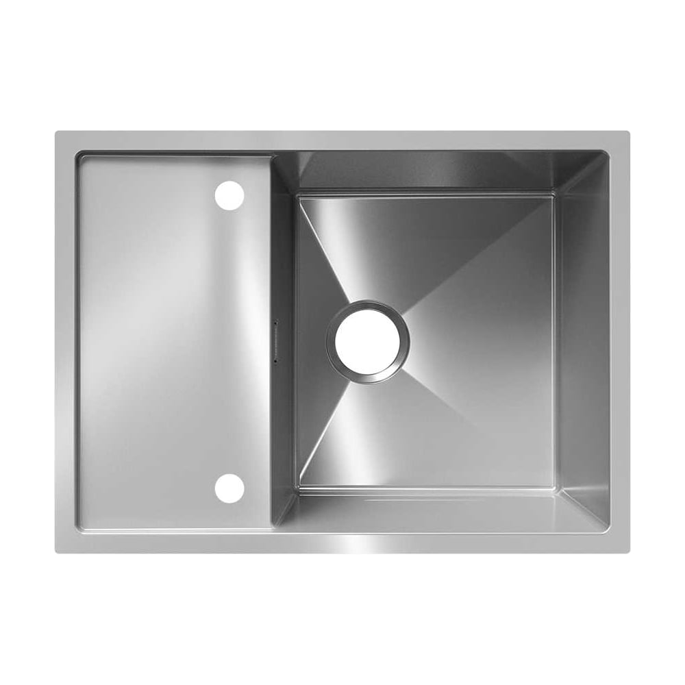 Изображение товара Мойка кухонная ULGRAN STEEL 680x500 в цвете брашированная сталь