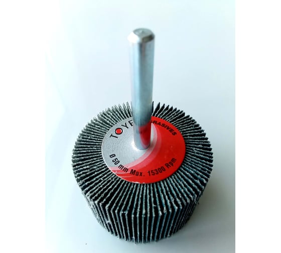 Изображение товара Лепестковая шлифовальная щетка Toyev SZM на шпинделе Zc 50x30x6 P80 (2шт/упак) Цирконий 101059